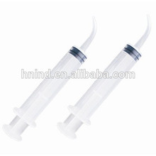 Curved utility syringes